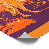 デスバレーナショナルパークコヨーテヴィンテージ ポスター (角)