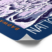 デスバレーナショナルパークバドウォーター流域ヴィンテージ ポスター (角)