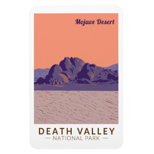 デスバレーナショナルパークモハーブデザートトラベル マグネット (縦)