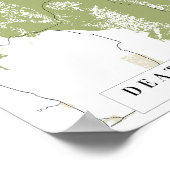 デスバレーナショナルパークレトロ通りマップ ポスター (角)