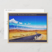 デスバレーロードデザートランドスケープ自然  ポストカード (正面/裏面)