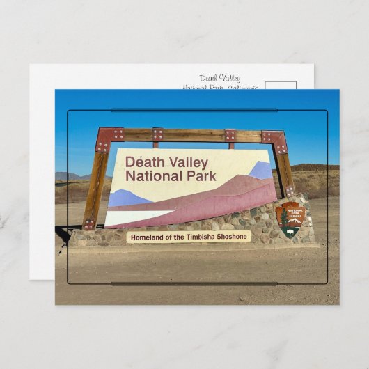 デスバレー国立公園のはがきにへようこそ ポストカード (正面/裏面)