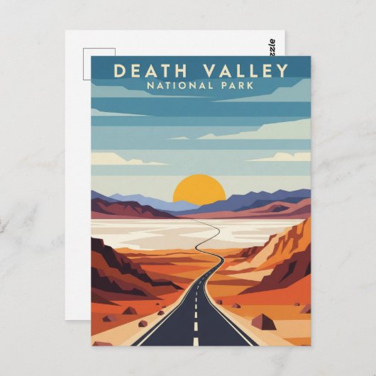 デスバレー国立公園の土産の道 ポストカード (正面/裏面)