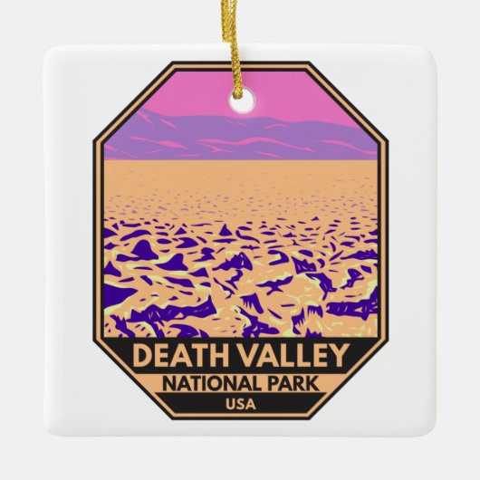 デスバレー国立公園デビルズゴルフコース セラミックオーナメント (正面)