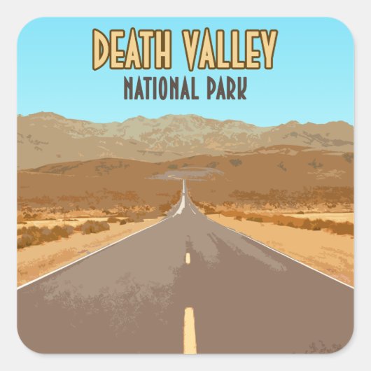 デスバレー国立公園ネバダカリフォルニア スクエアシール (正面)