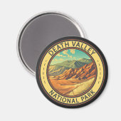 デスバレー国立公園ヴィンテージ旅行芸術 マグネット (正面/裏面)