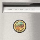 デスバレー国立公園ヴィンテージ旅行芸術 マグネット (インサイチュ (食洗機))