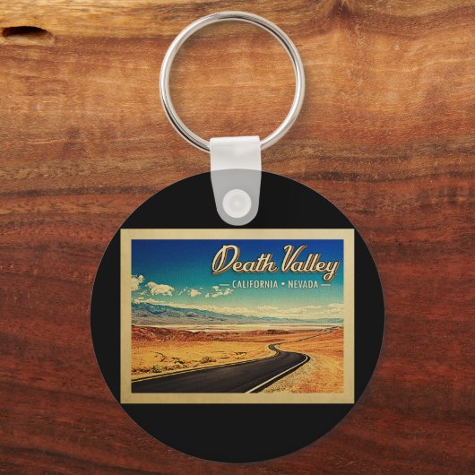 デスバレー国立公園ヴィンテージ旅行 キーホルダー (正面)