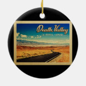 デスバレー国立公園ヴィンテージ旅行 セラミックオーナメント (裏面)