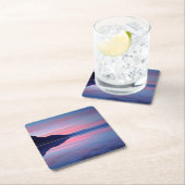 デスバレー国立公園夜明けのバドウォーター スクエアペーパーコースター (インサイチュ)