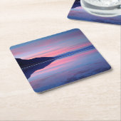 デスバレー国立公園夜明けのバドウォーター スクエアペーパーコースター (アングル)
