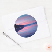 デスバレー国立公園夜明けのバドウォーター ラウンドシール (封筒)