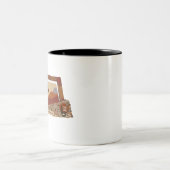 デスバレー国立公園標識 ツートーンマグカップ (中央)