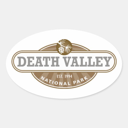 デスバレー国立公園 楕円形シール (正面)