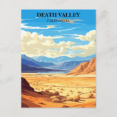 デスバレー。カリフォルニアレトロヴィンテージ ポストカード (正面)