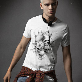 デスフュージョンデーモンズスカルライトハロー Tシャツ