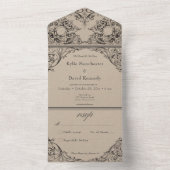 デスブラックビクトリアンタンNoディナーまで オールインワン招待状 (内側)