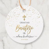 デスペインのバウティゾグラシアス金ゴールド フェイバータグ (正面)