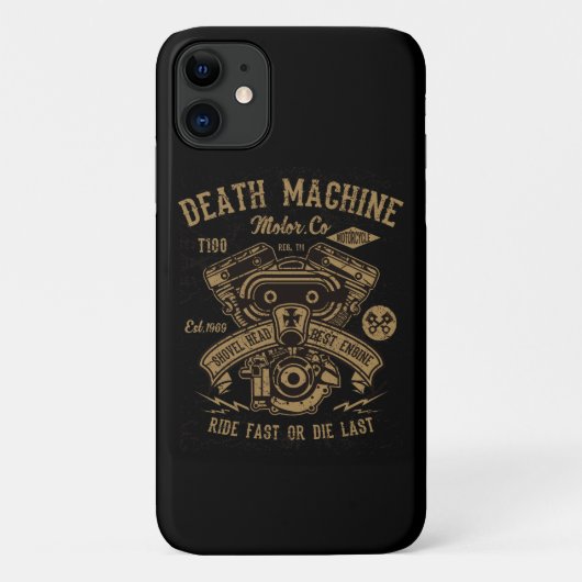 デスマシンハーレーモーターライド速いか最後に死ぬ Case-Mate iPhoneケース (裏面)