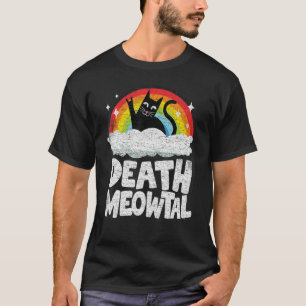 デスミオータルキャットレインボーレトロキッズゴシック死メイ Tシャツ