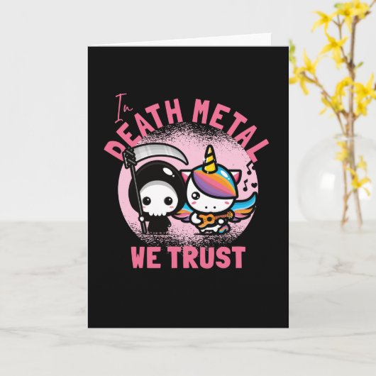 デスメタルの中で私たちは信じている カード (黄色い花)