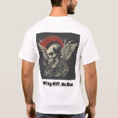 デスメタルスカルTシャツ男性へ Tシャツ (裏面)