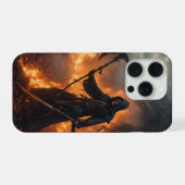 デスメタルデザインのiPhone 15 Proケース iPhoneケース (裏面横)