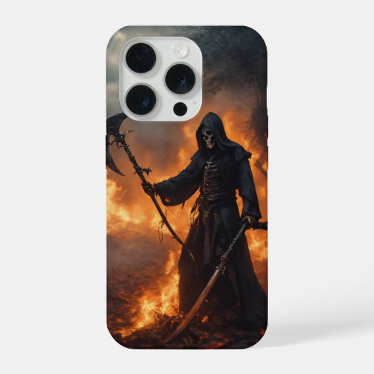 デスメタルデザインのiPhone 15 Proケース iPhoneケース (裏面)