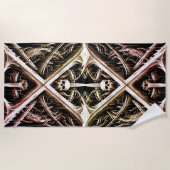 デスメタルヘッドバンガー – ヘビーメタルメタルメタルヘッド ビーチタオル (正面)