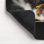 デスメタルライダースオートバイファイアーバイク マウスパッド (コーナー)