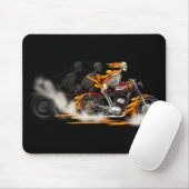 デスメタルライダースオートバイファイアーバイク マウスパッド (マウス)