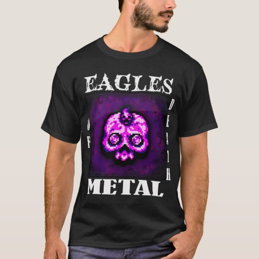 デスメタル・スカル・クールワシ Tシャツ (正面)