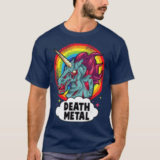 デスメタル・ユニコーン・レインボー・ロッカー・エモ・ゾンビ Tシャツ