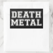 デスメタル 長方形シール (バッグ)