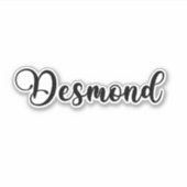 デスモンド名 – 手書き書道 シール (正面)