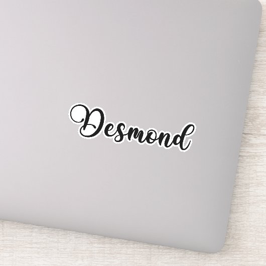 デスモンド名 – 手書き書道 シール (詳細)