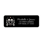 デスラバーズスケルトン結婚ズ差出人住所 ラベル (正面)