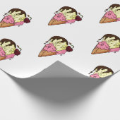 デスリースイートストロベリーn'バナナスカルアイスクリーム ラッピングペーパー (角)