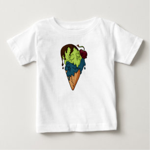 デスリースイートミステリースカルアイスクリーム ベビーTシャツ