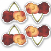 デスリースウィートさくらんぼスカルシール シール (正面)