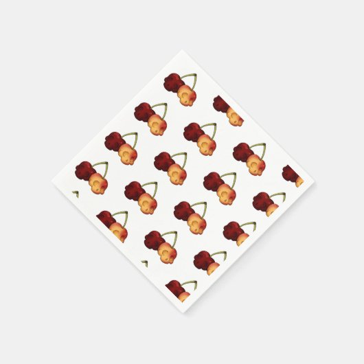 デスリースウィートさくらんぼスカルナプキンス スタンダードカクテルナプキン (角)