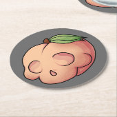 デスリースウィートスカルピーチ ラウンドペーパーコースター (アングル)