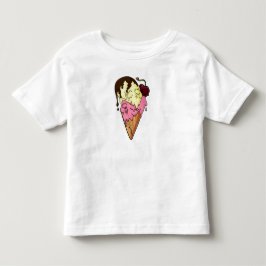 デスリー・スイート・ストロベリーとバナナのドクロアイスクリーム トドラーTシャツ