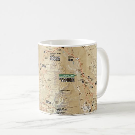 デスヴァレーの地図のマグ コーヒーマグカップ (正面右)