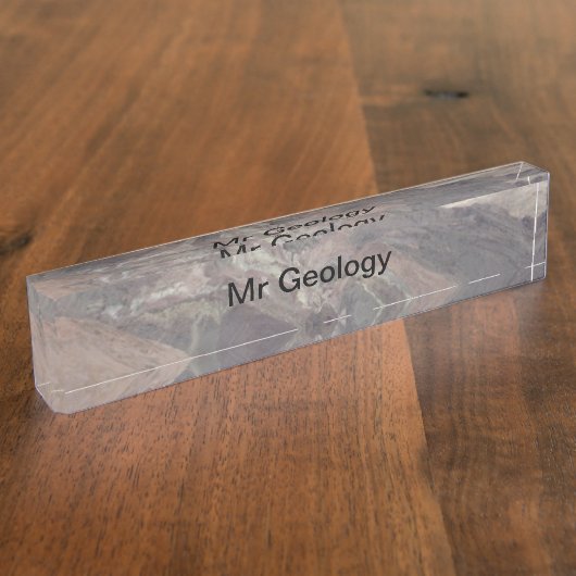 デスヴァレーは科学の教師の名札を揺すります デスクネームプレート (側面)