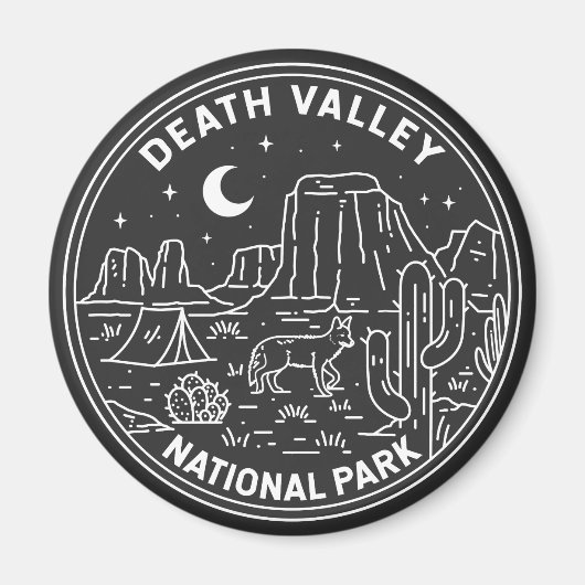 デスヴァレーナショナルパークサンドドゥーンズモノリン マグネット (正面)