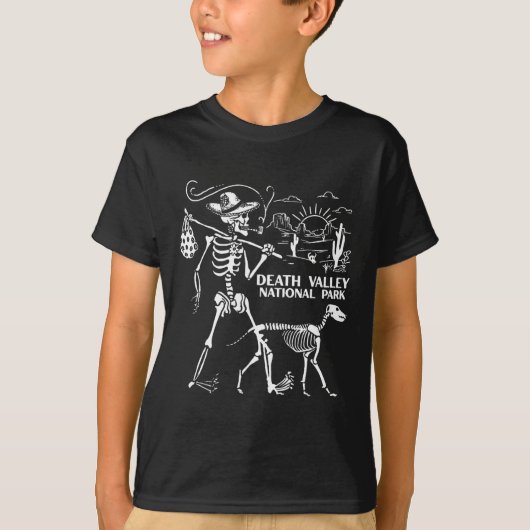 デスヴァレー国立公園 スケルトンパーク ハイキング Tシャツ (正面)