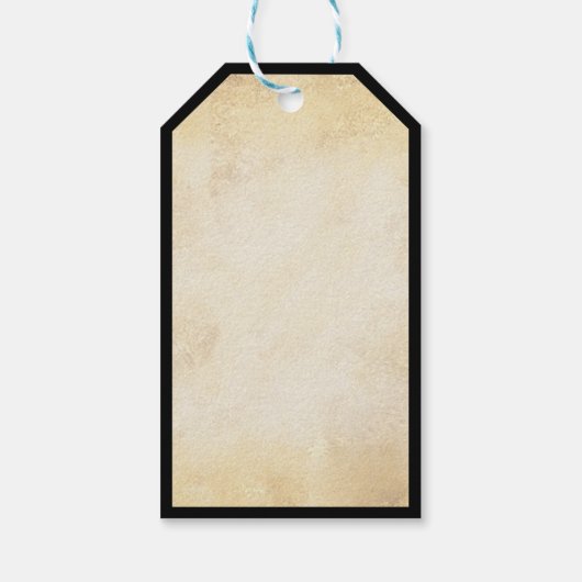 デス荷車を引くゾンビハロウィーン薬用ラベル ギフトタグ (裏面)