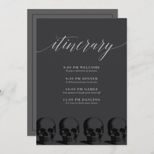 デス誕生日旅程表 プログラム (正面/裏面)