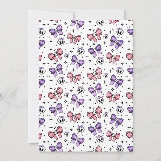 デス20エンティスコケットエステティックボウ30誕生日 招待状 (裏面)